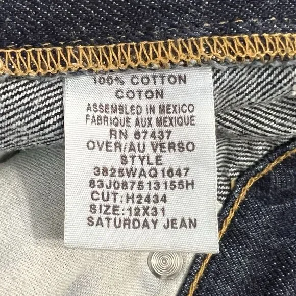 Polo Jeans Company Ralph Lauren Women´s 12x31 Saturday Jean Rare Graphic Print Straight Leg